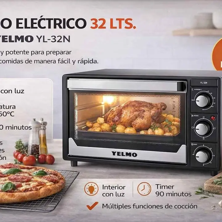 Horno electrico 32 lts 1500W yelmo