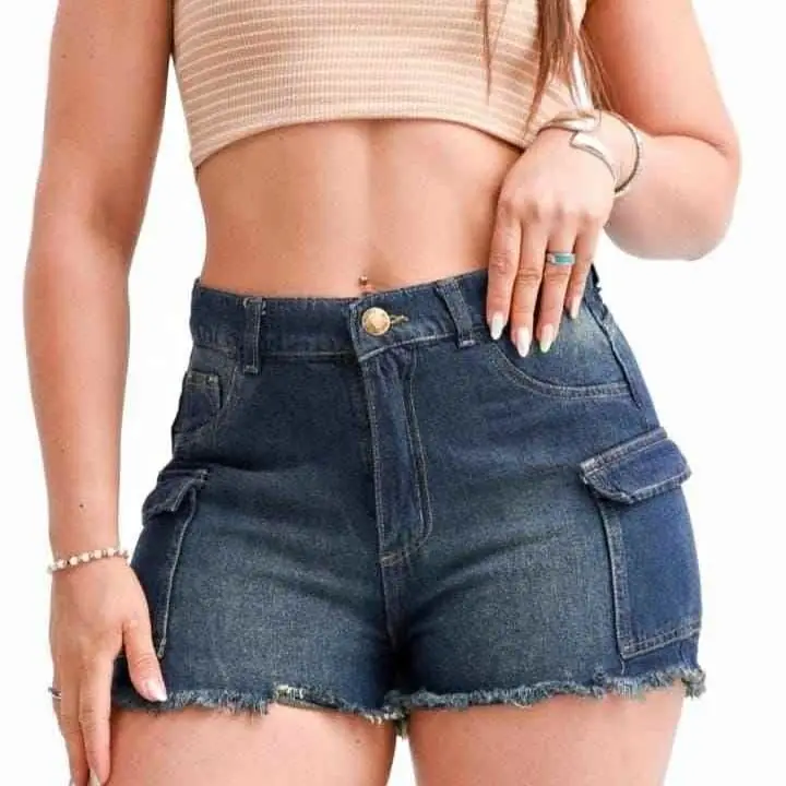 Jean shorts óxido cargo rigido