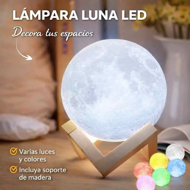 Lampara luna con control 15x18CM