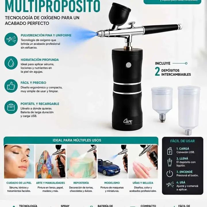 Mini aerografo pulverizador multiuso