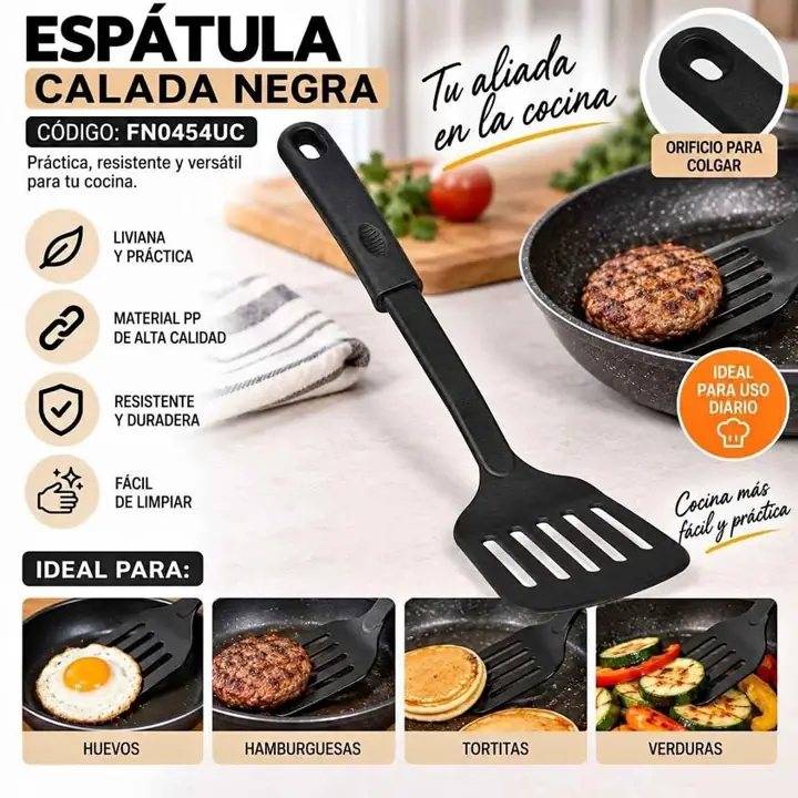 Espatula calada negra pp