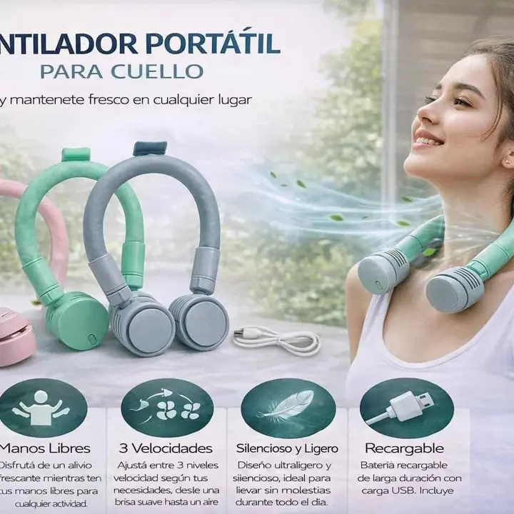 Ventilador portatil para cuello