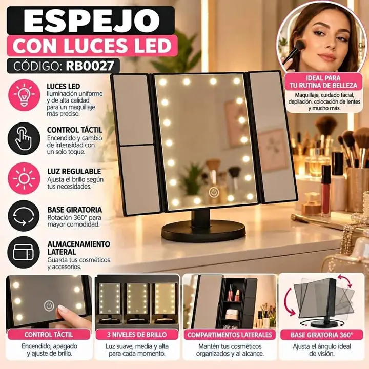 Espejo con luces