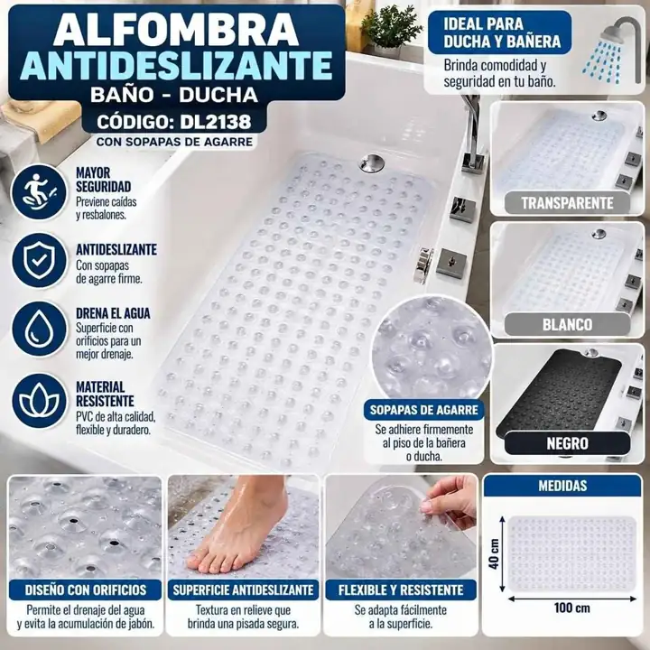 Alfombra antideslizante baño ducha