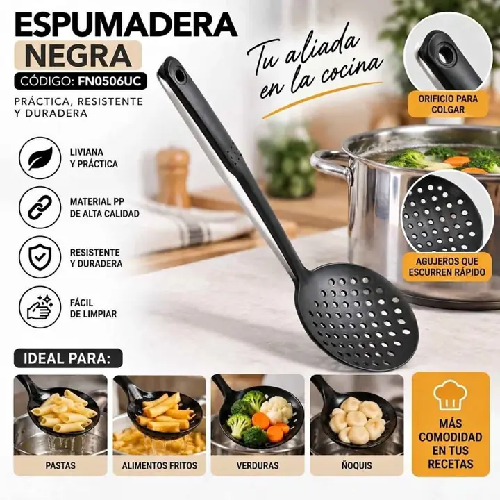 Espumadera negra pp