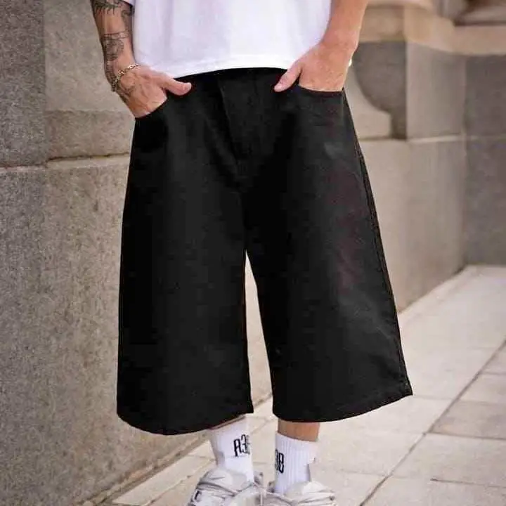 Bermuda jean baggy
