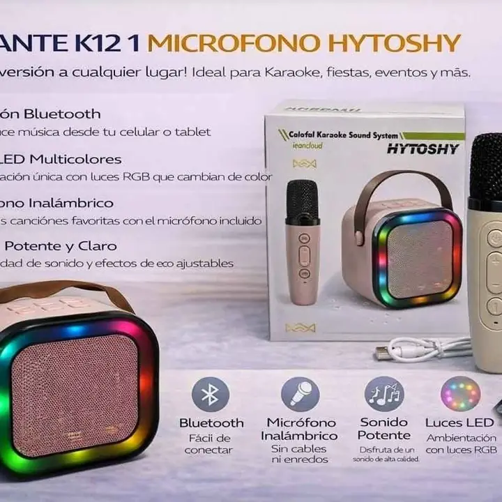 Parlante hytoshi karaoke K12 1 microfono