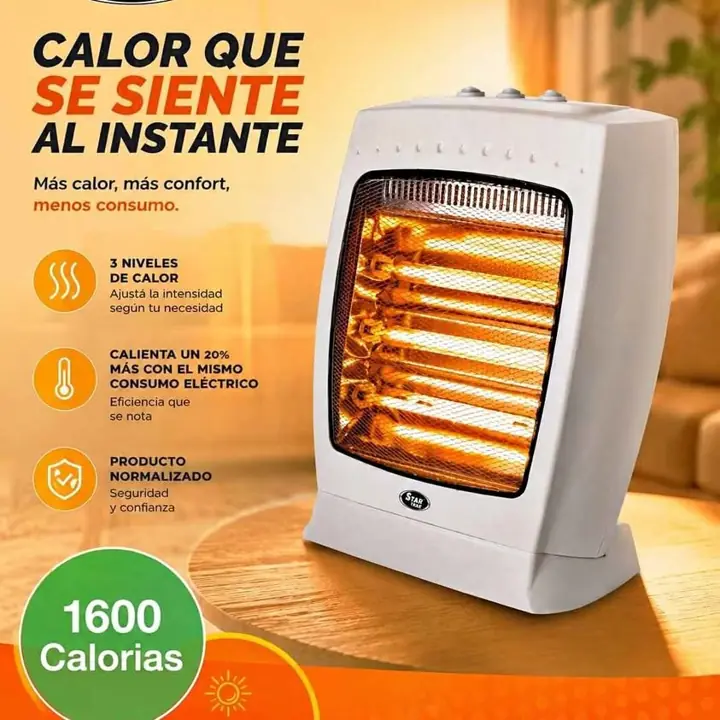 Estufa halogena 3 velas 1200 wats star trak