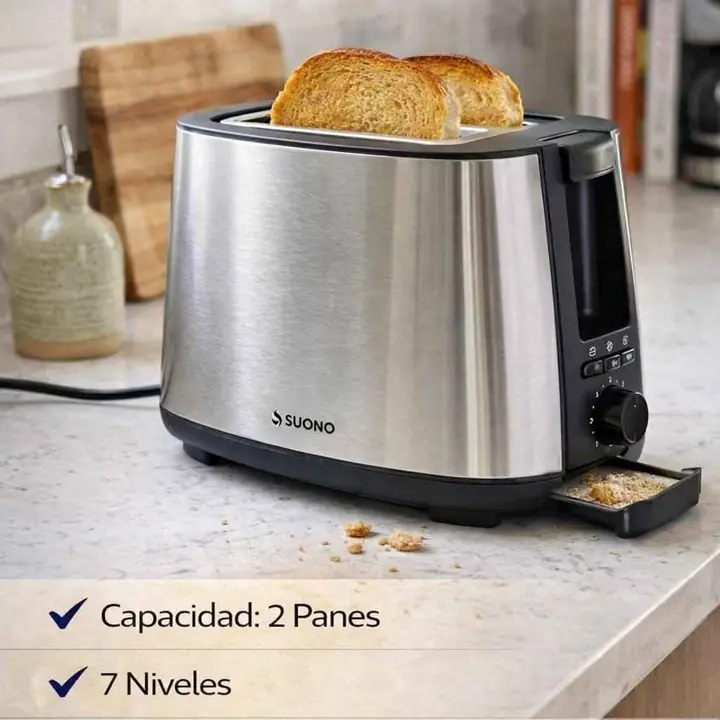 Tostadora electrica 750W suono sin bandeja