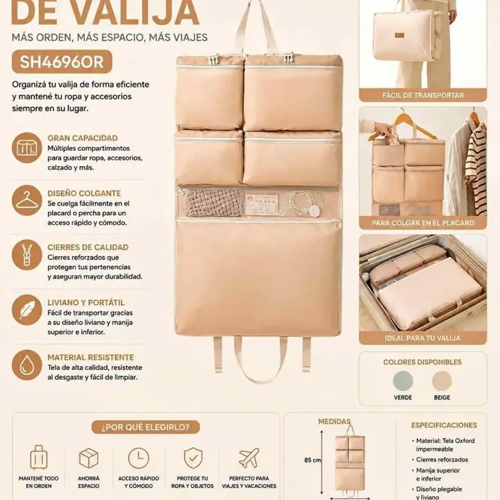 Organizador de valija