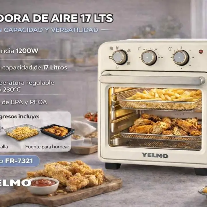 Freidora de aire 17 lts yelmo