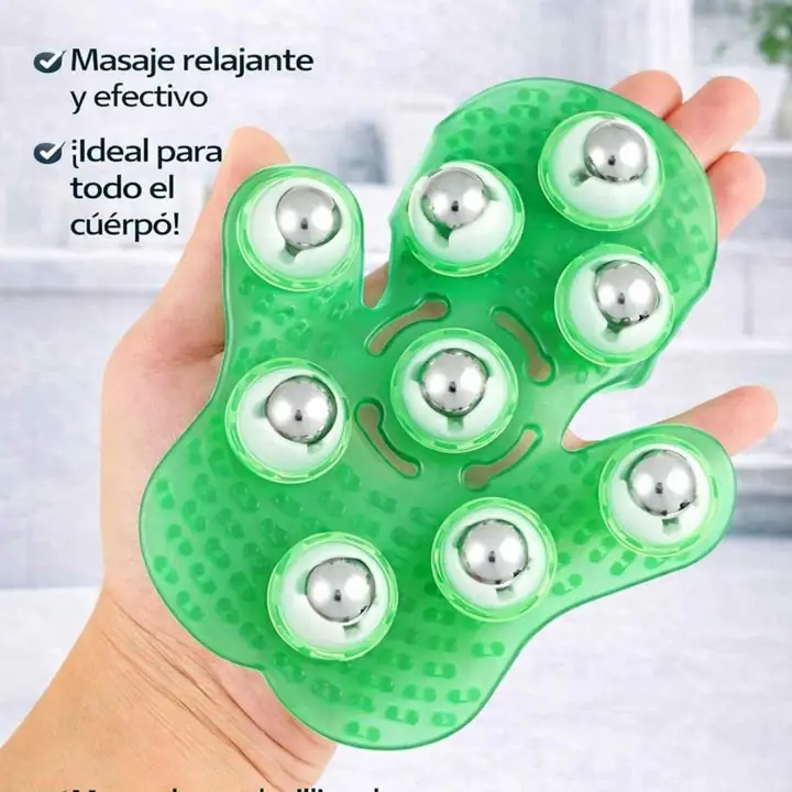 Manopla Masajeador de Mano Corporal Bolillas