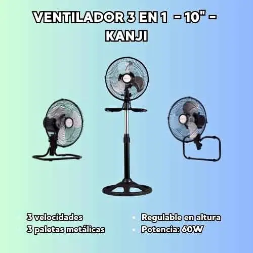 Ventilador 10" 3 en 1 - Kanji