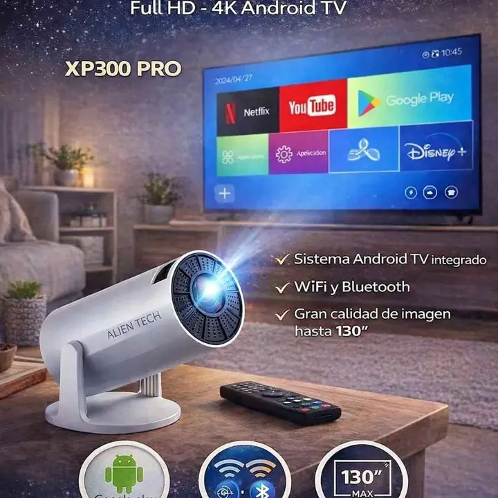 Proyector WiFi Android TV alien