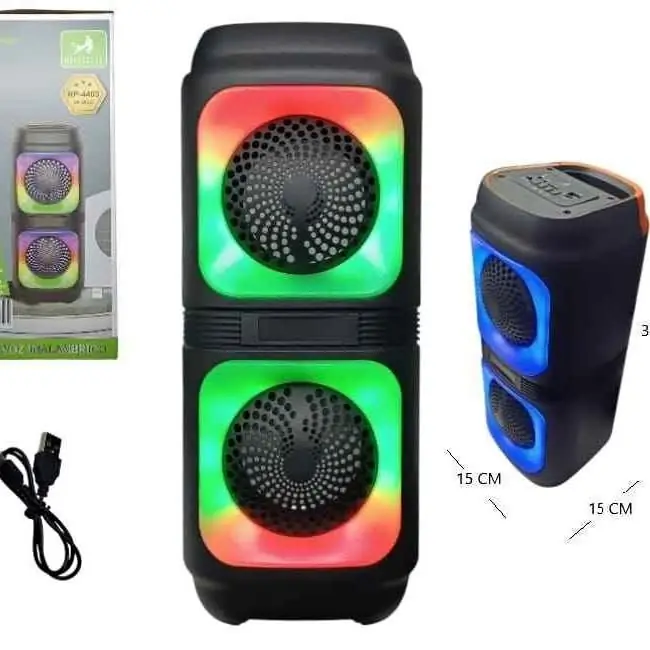 Parlante bluetooth 4.2 plg 10W con luz RGB