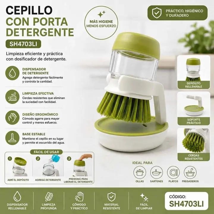 Cepillo con porta detergente