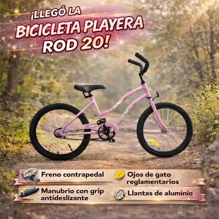 Bicicleta playera rod 20" futura beach cruiser