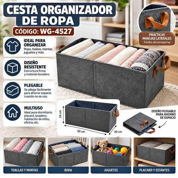 Cesta organizador de ropa