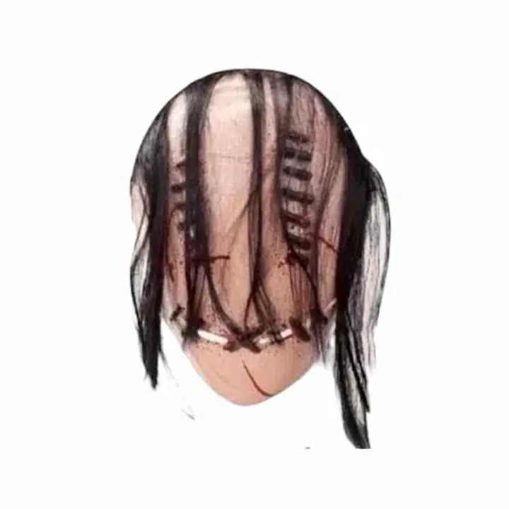 Máscara con pelo