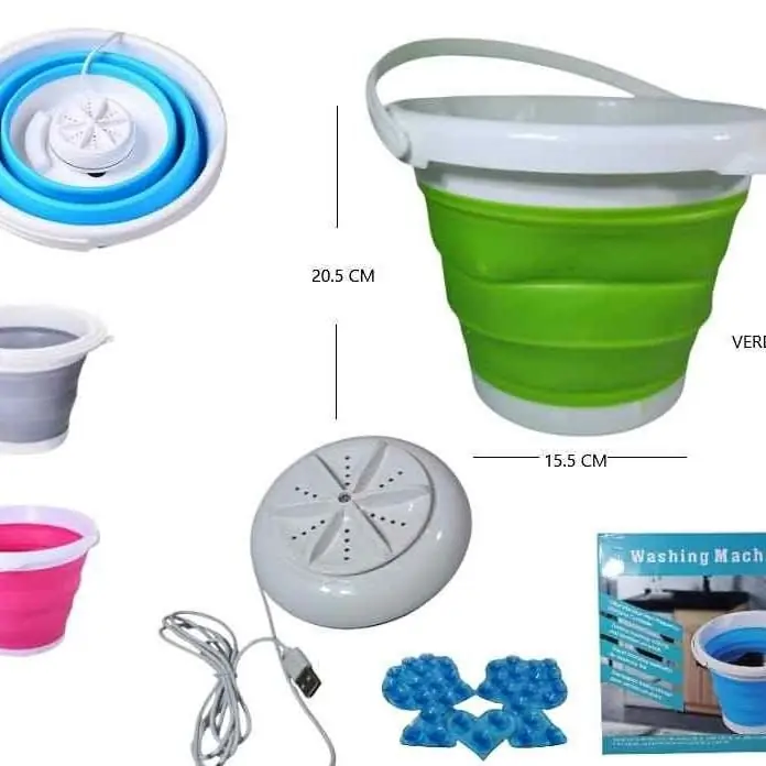 Mini lava ropa portatil USB con balde