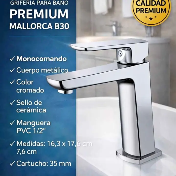Griferia para baño premium mallorca B30 Kanji blac