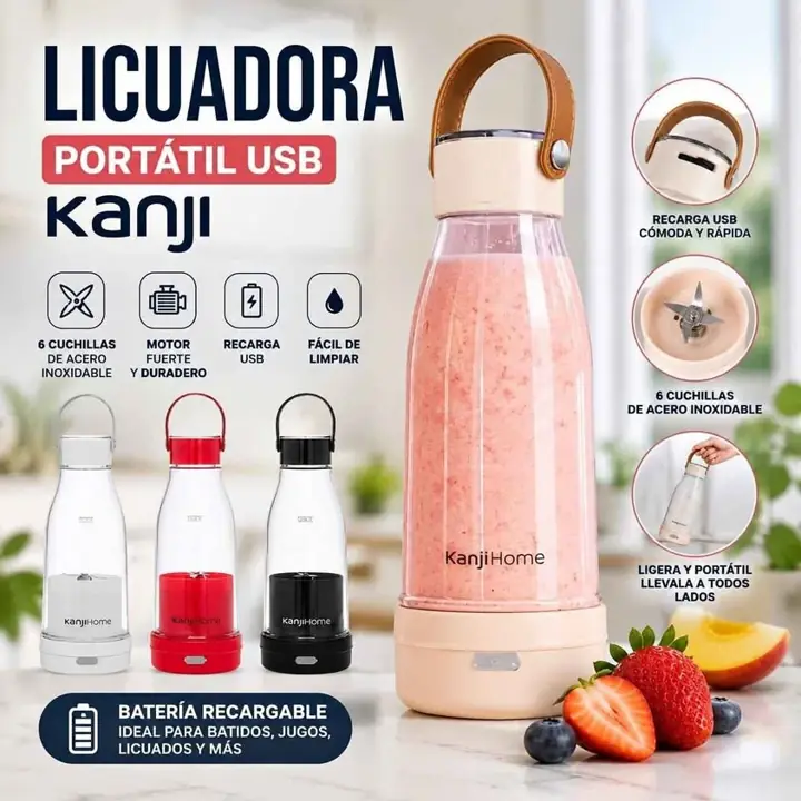 Licuadora portatil USB Kanji - varios colores