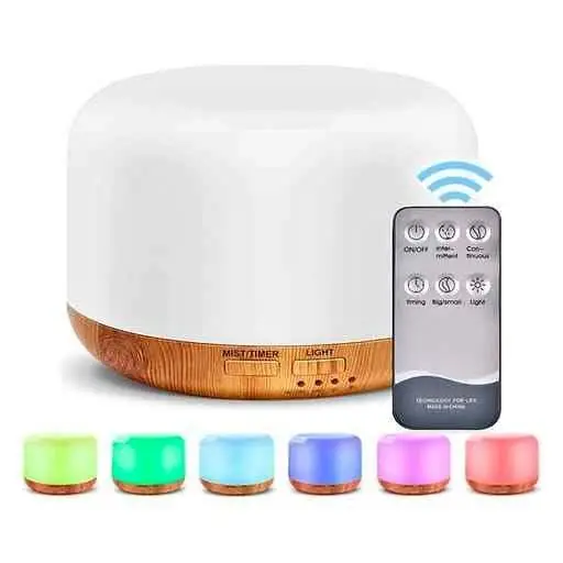 Humidificador LED con control remoto 450 ML