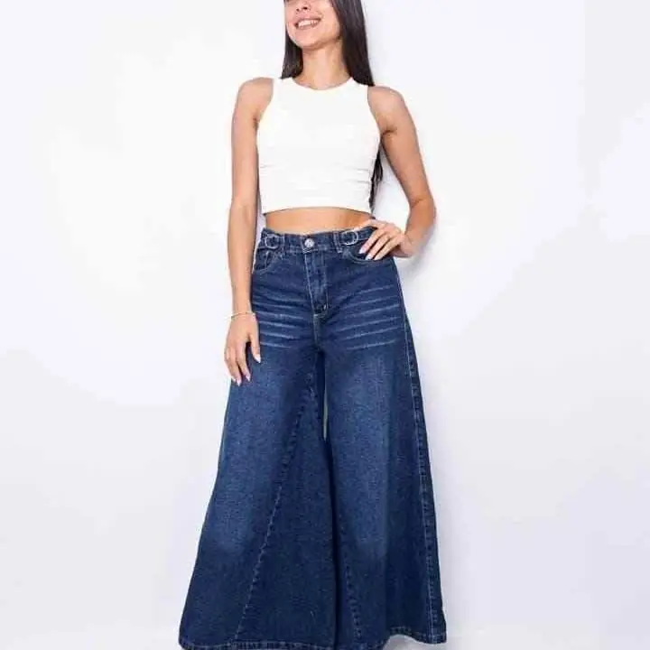 Premium jean maxi palazo regulador