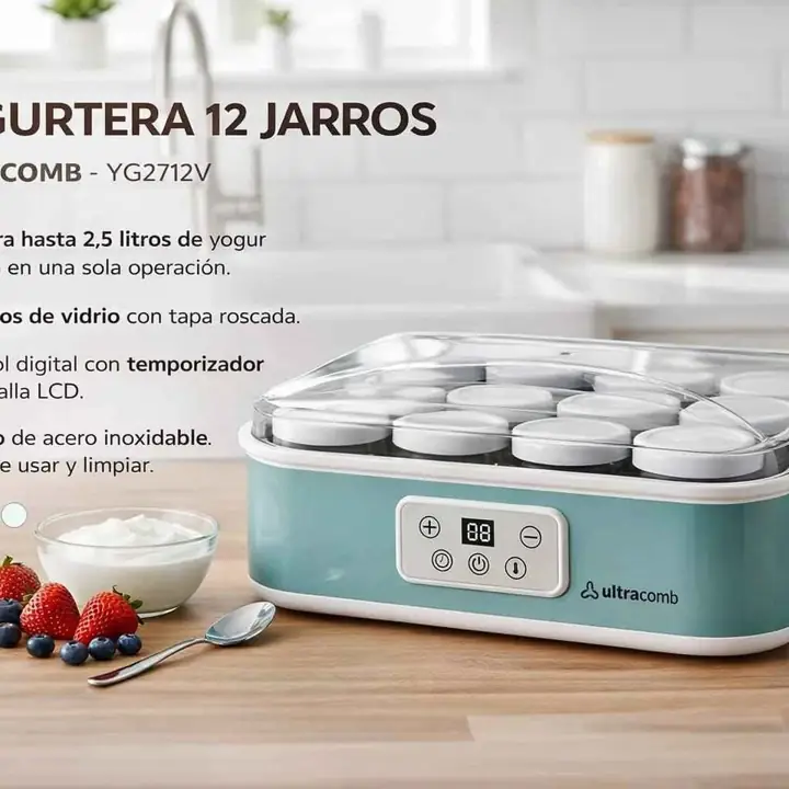 Yogurtera 12 jarros - 1 litro - Ultracomb
