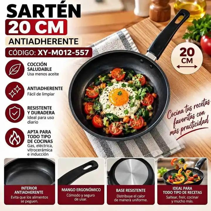 Sarten 20CM negro