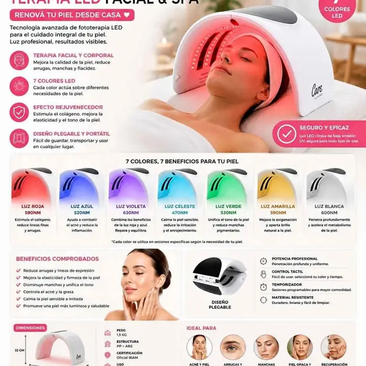 Cabina corporal terapia facial spa LED