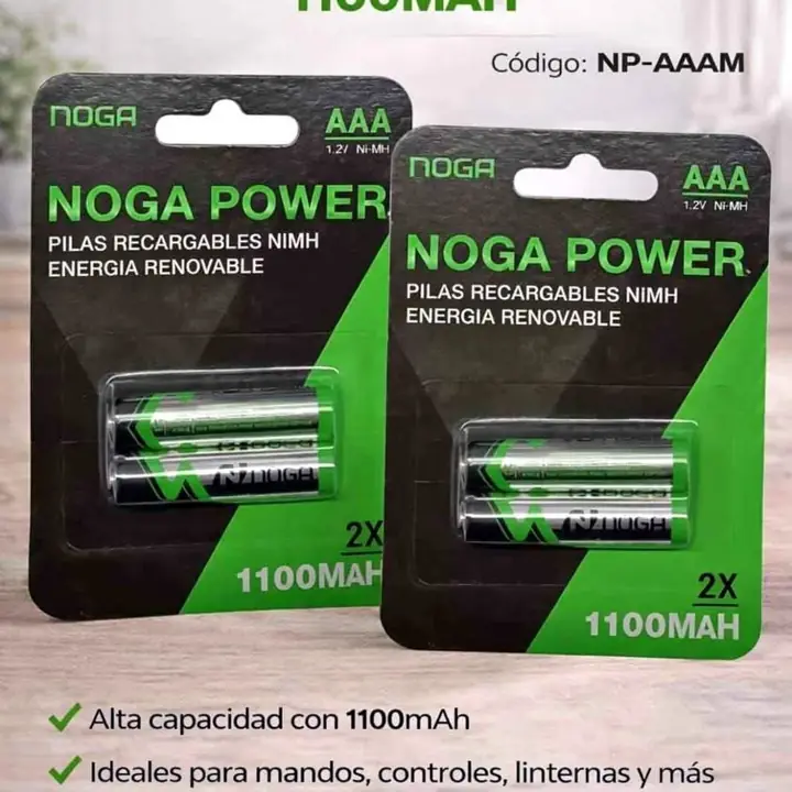 Pilas AAA recargables noga 1100M