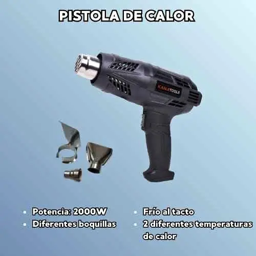 Pistola de calor 2000W kanjitools