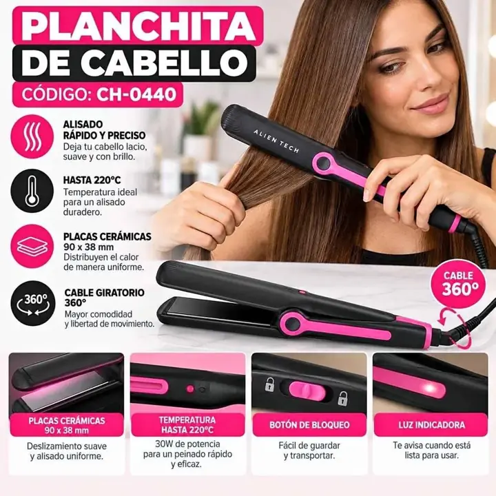Planchita de cabello 220 grados