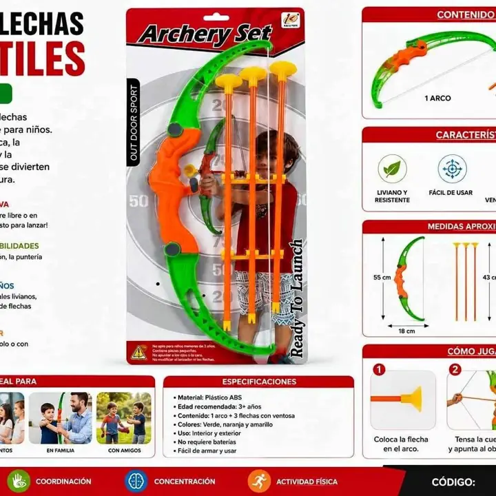 Arco + flechas - infantiles