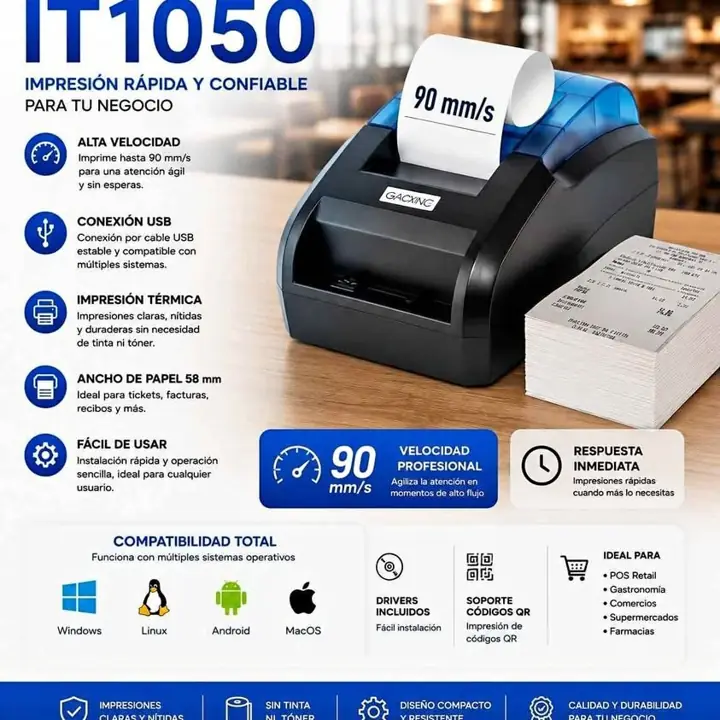 Impresora termica 90 mms USB