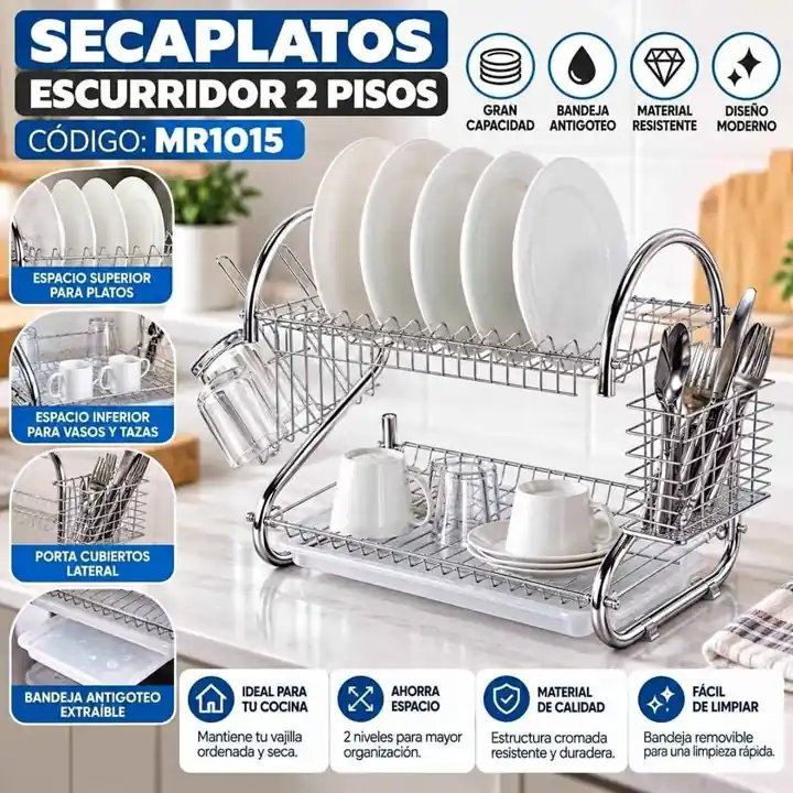 Secaplatos cubiertero escurridor