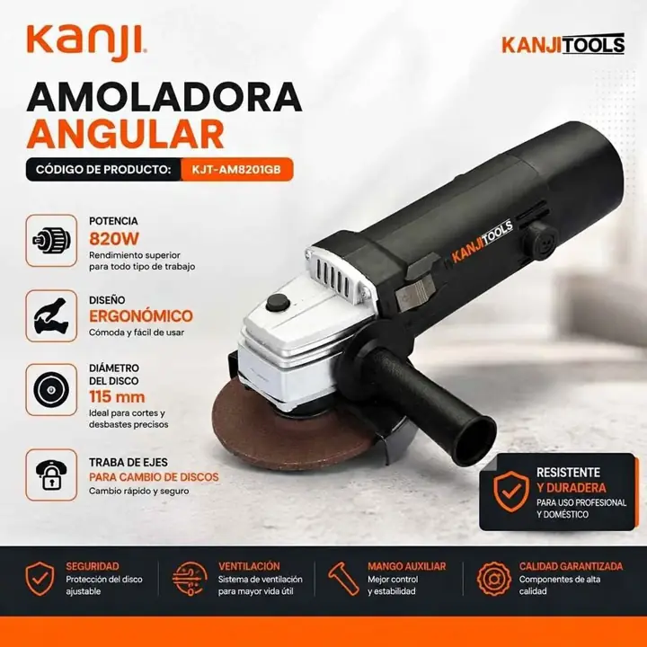 Amoladora angular 820W Kanji tools
