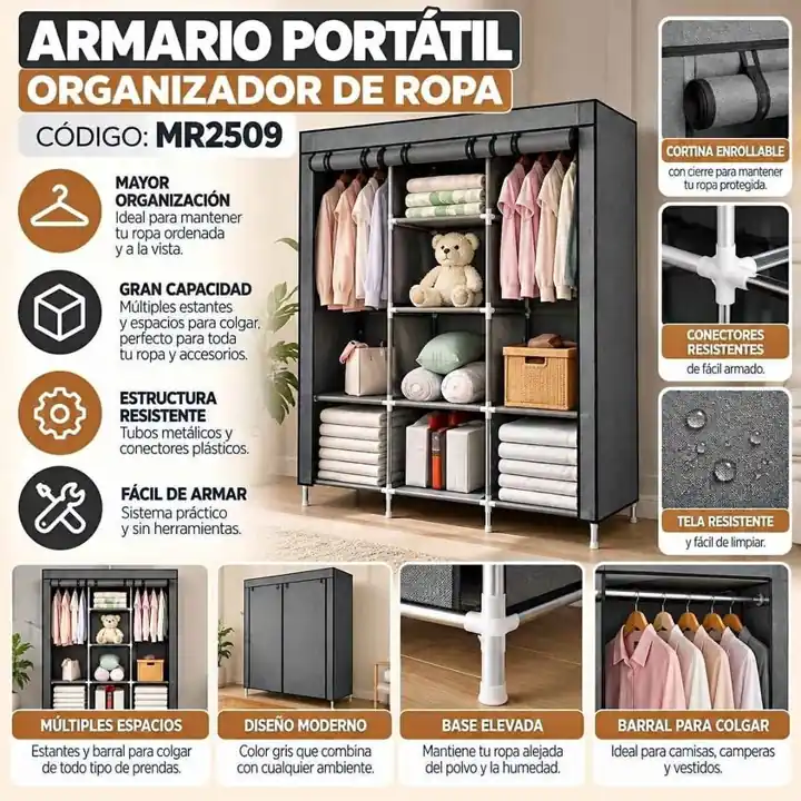 Armario plegable de ropa tipo ropero