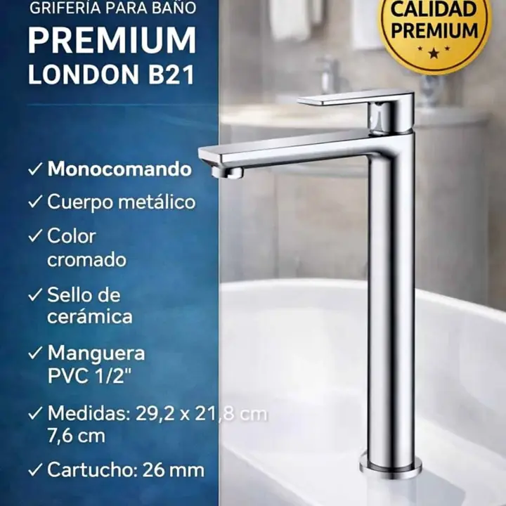 Griferia para baño premium london B21 Kanji black