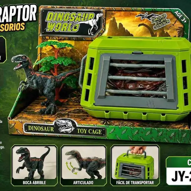 Juguete velociraptor C/accesorios