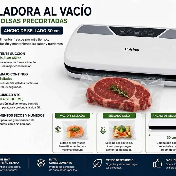 Selladora al vacio para bolsas precortadas - glob