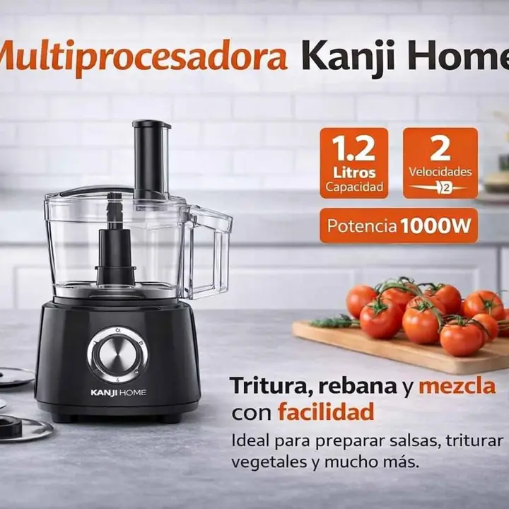 Multiprocesadora 1,2 lts - 1000W Kanji black