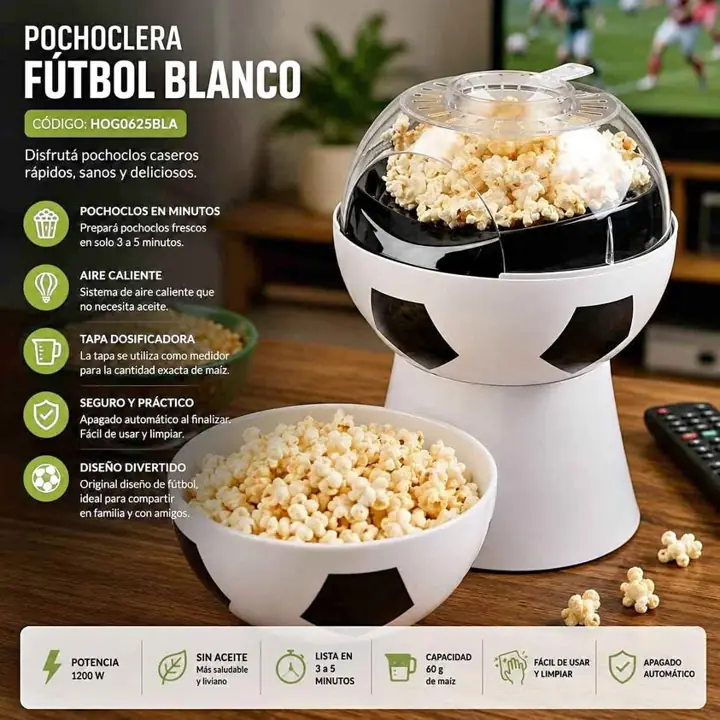 Pochoclera Futból Blanco