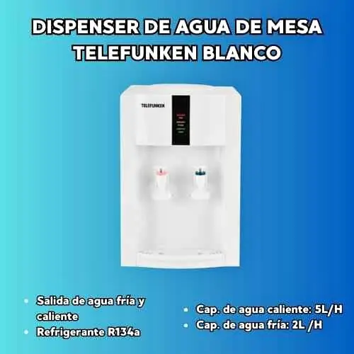 Dispenser de agua de mesa blanco Telefunken