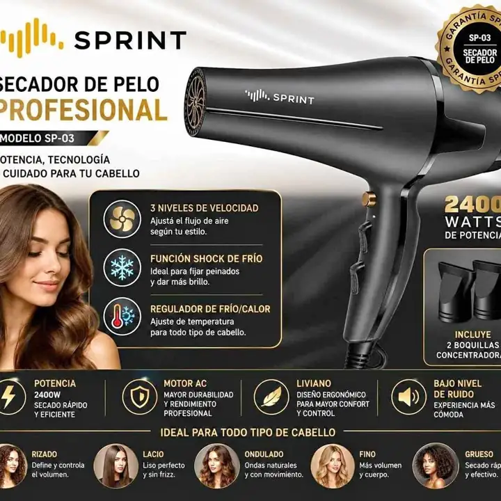 Secador de pelo 2000W premium sprint
