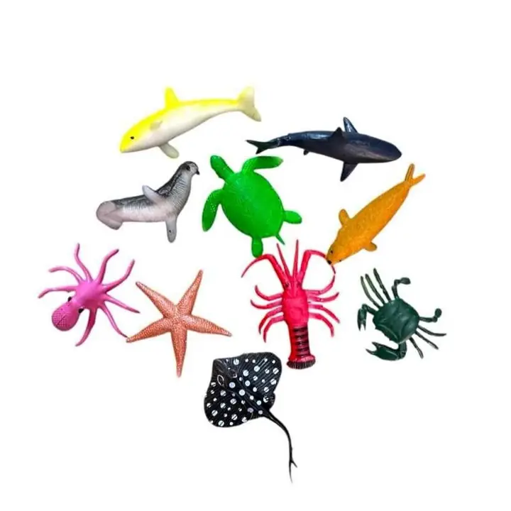 Animales marinos chicos en bolsa