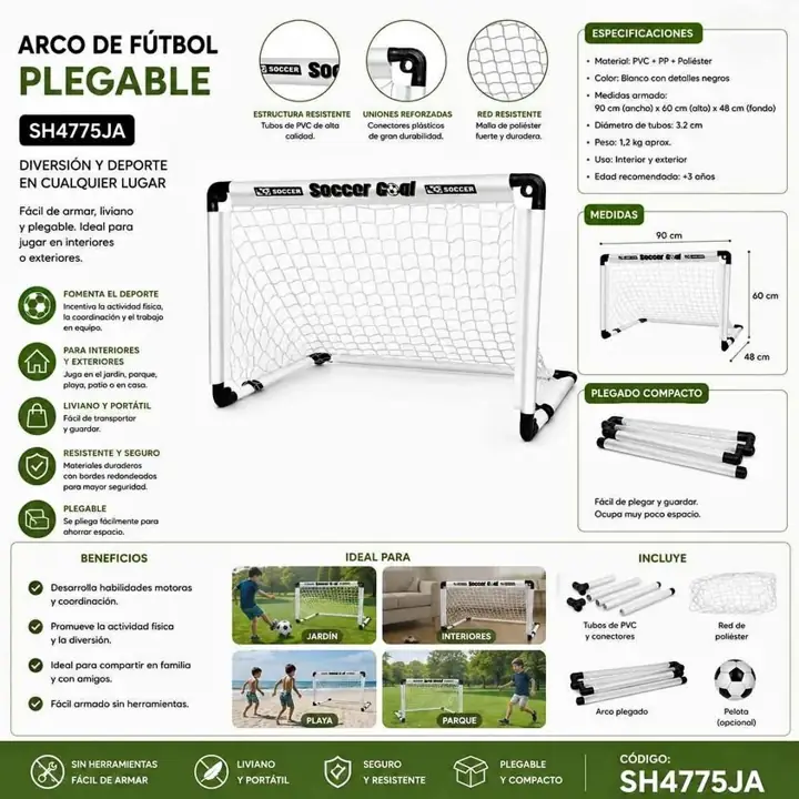 Arco de futbol plegable