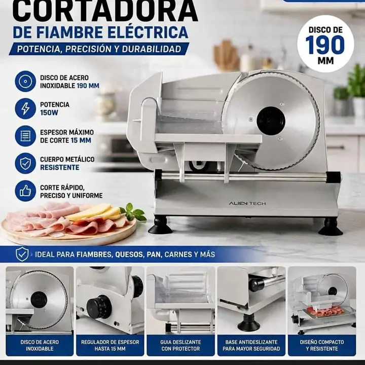 Cortadora de fiambres alimentos alien tech