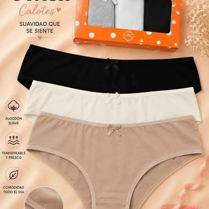 Culotte algodon x3
